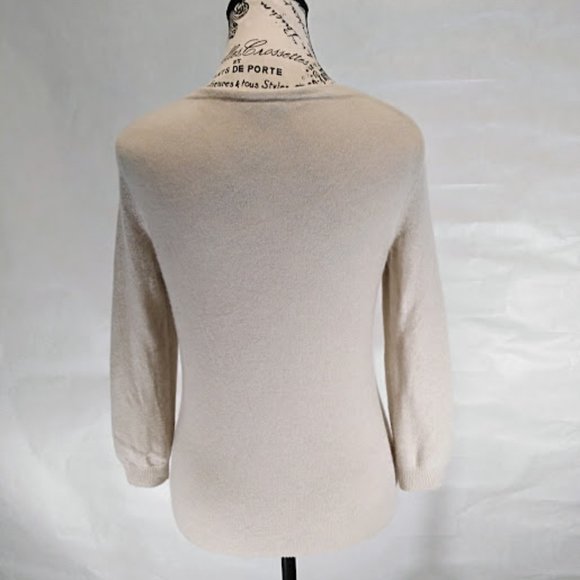Talbots Signature Pure Cashmere Ruffled Front Sweater Size XS - Picture 2 of 6